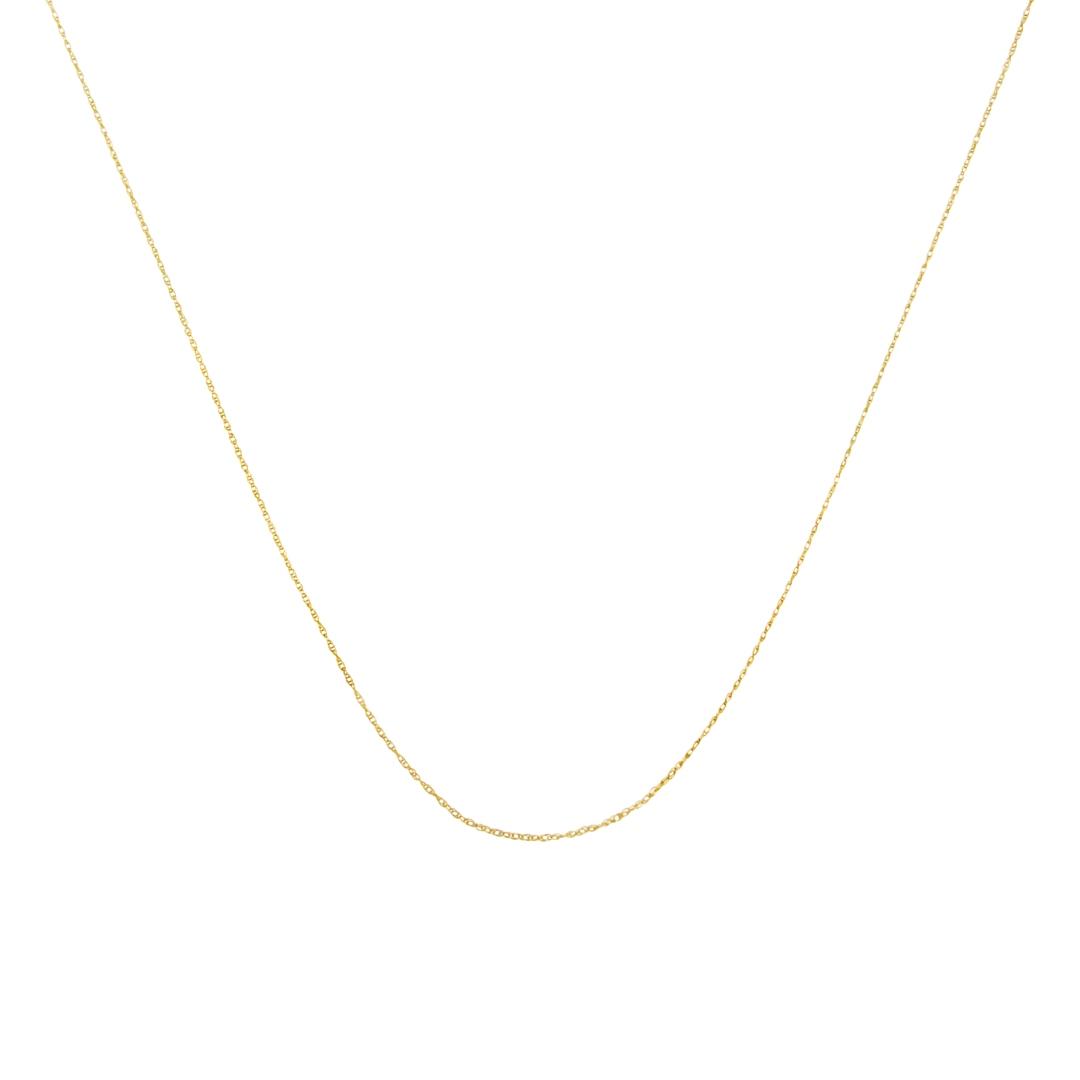 10k Gold Fine Rope Chain Necklace