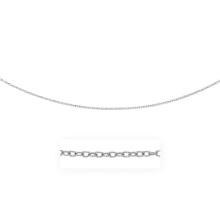 14k White Gold Textured Links Pendant Chain