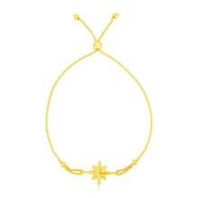 14k Gold Elegant Star Adjustable Bracelet