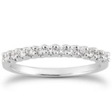 14k White Gold Round .24ct Diamond Wedding Band
