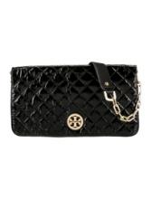 Tory Burch Black Lthr Gold-tone Hdw Flap Shldr Bag