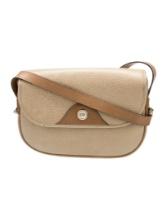 Christian Dior Neut Leather Flap Cls Crossbody Bag