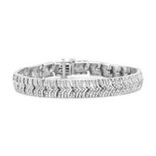 Round 3.00ct Diamond Chevron Link Bracelet