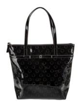 Kate Spade Black Patent Leather Bow Zip Shldr Bag