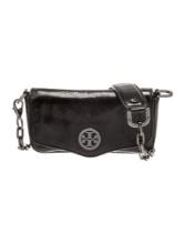 Tory Burch Lthr Gunmetal Hdw Chain-link Belt Bag