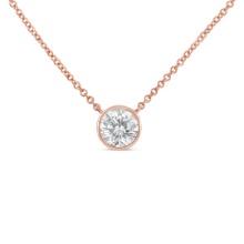 10k Gold .50ct Diamond Bezel-set Necklace