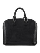 Louis Vuitton Alma Mm Vtg Blk Epi Lthr Top Hdl Bag