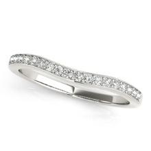 14k Wgold .24ct Diamond Channel Curve Wedding Band