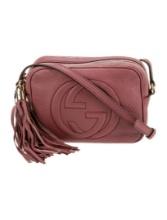 Gucci Pink Leather Interlocking G Crossbody Bag