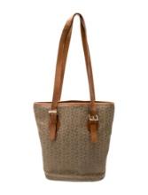 Celine Macadam Vintage Neut Open Top Bucket Bag