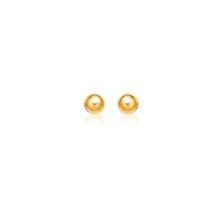 10k Gold Round Stud Earrings 6.0mm