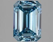 Fancy Blue Emerald Cut 2.08ct Vs1 Lab Diamond