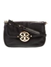 Tory Burch Black Leather Flap & Crossbody Bag