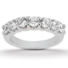14k White Gold Round 1.05ct Diamond Wedding Band