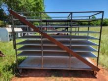 Heavy-Duty Metal Shelving Rack on Casters
