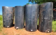 200-Gallon Black Poly Cylinder Storage Tank