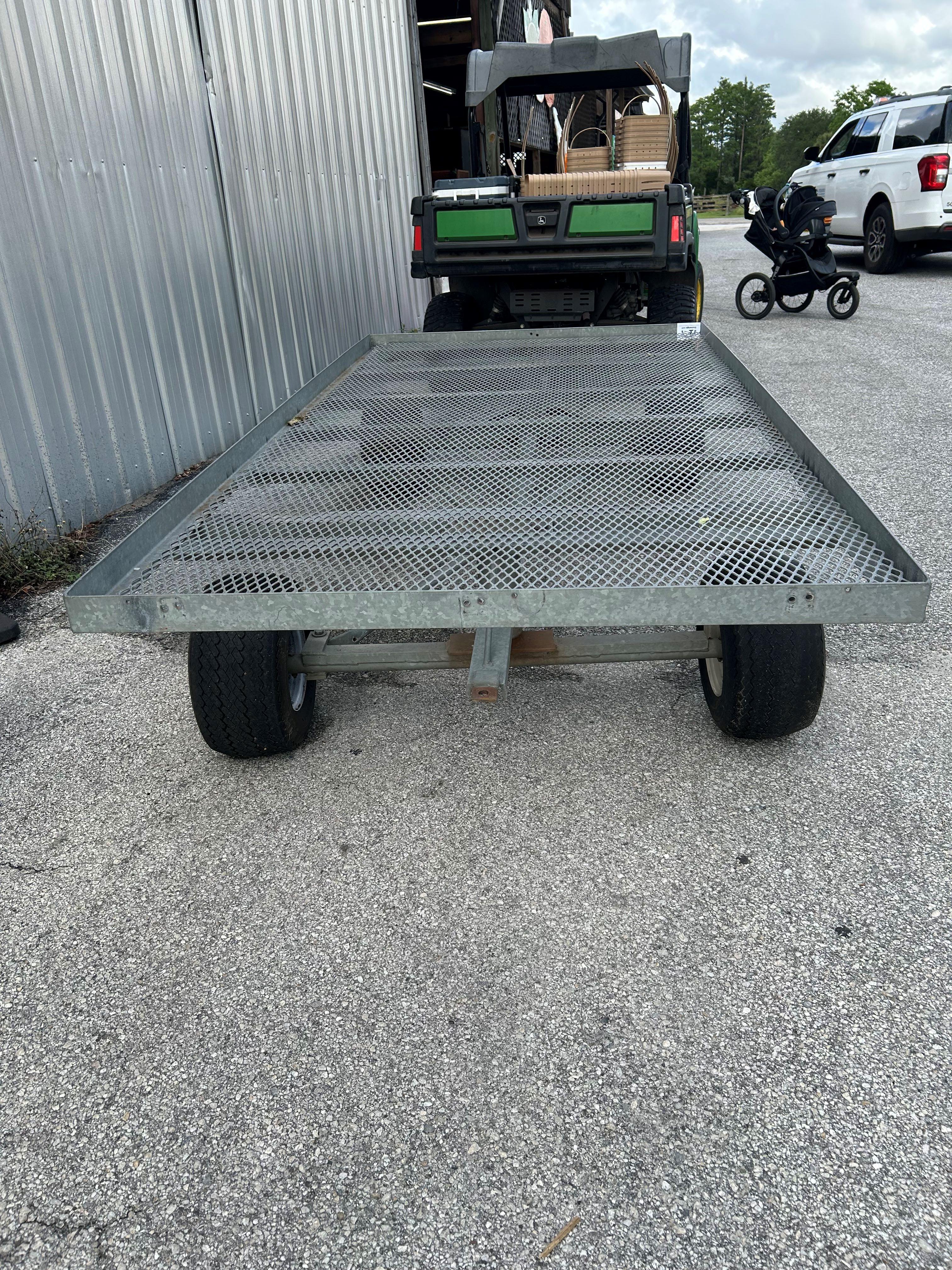 Galvanized Nursery Cart