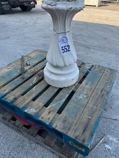 Pallet with Concrete Table Parts