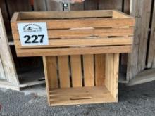Wooden Crate Display Boxes (2 total)