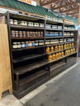 Wooden Display Case with Shelving