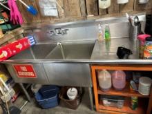Dual Compartment Stainless Steel Table