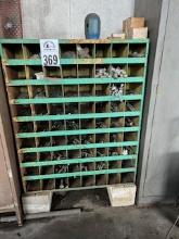 Metal Bolt Bin with Contents