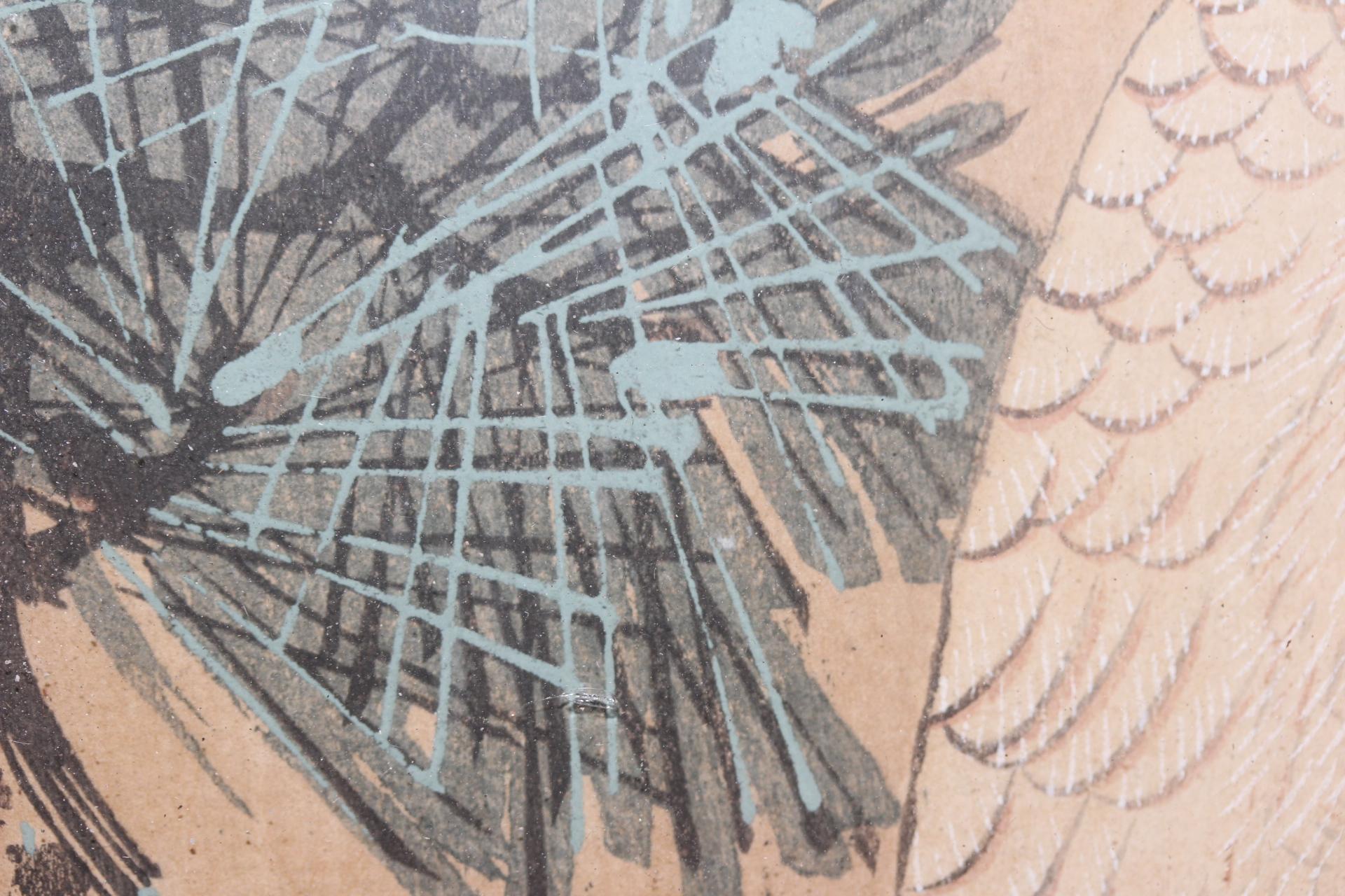 Utamaro Painting : Falcon on Pine Tree