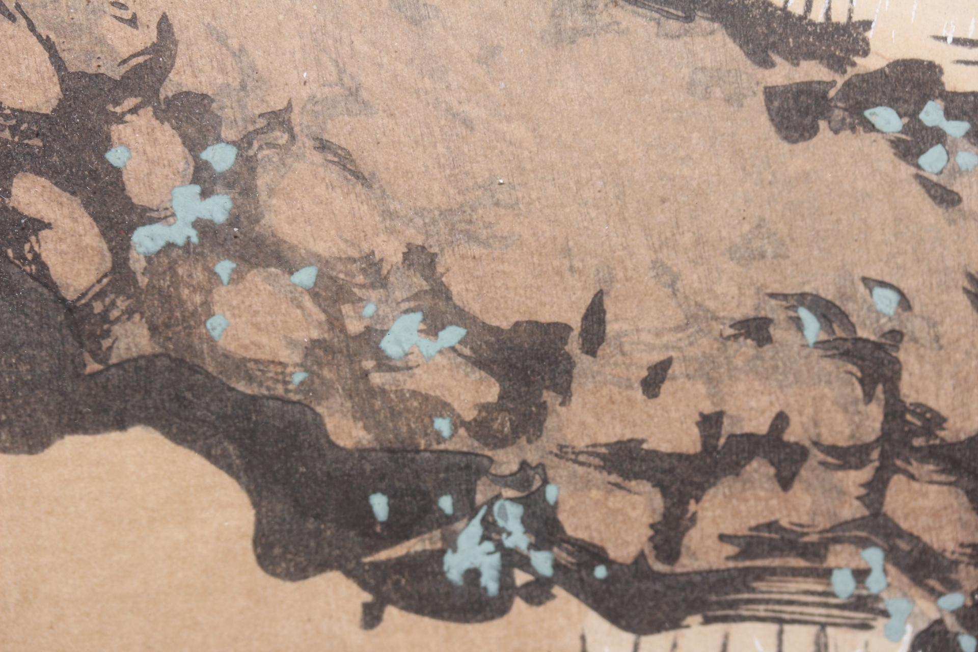 Utamaro Painting : Falcon on Pine Tree