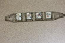 Antique Chinese Filigree Bone Bracelet