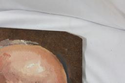 An Oil on Board of a Man