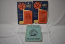 Lot of 3 Song Books