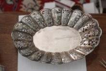 Antique Reticulated Export Silver Bowl