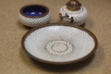 Set of 3 Chinese Cloisonne Articles