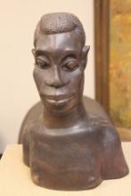 Carved Hardwood of a Black Man