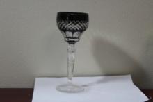 An Amethyst Cut Glass Goblet