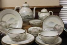 A Set of Kutani Eggshell Teaset
