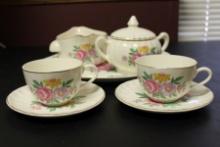 Set of 8 of W.S. George China - Romance Pattern