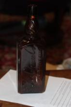 Amber Salgman Whiskey Bottle, New York