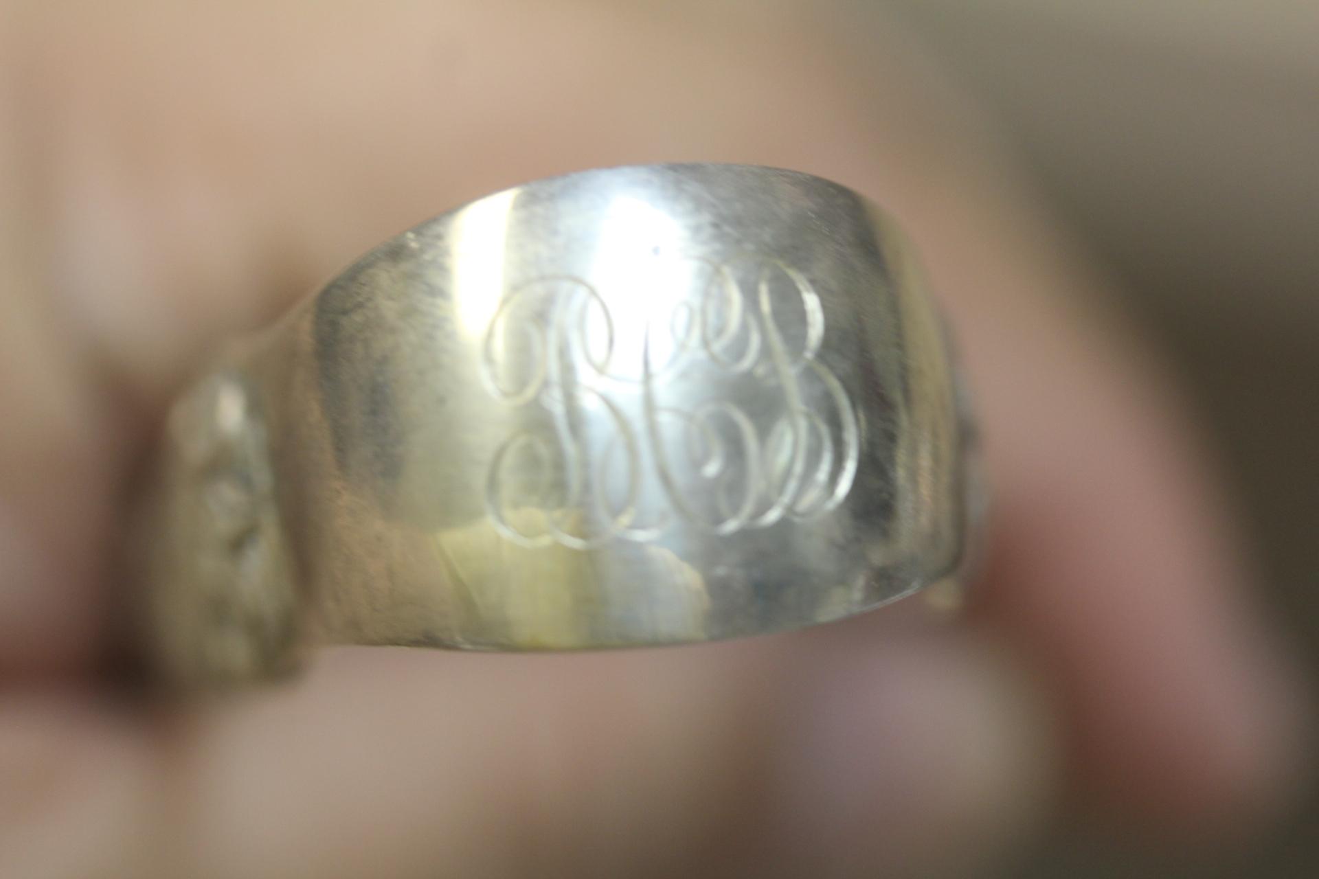 Large Ornate Sterling Tong