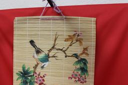 A Rattan Hand Painted Mat