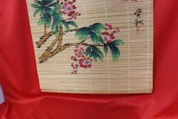 A Rattan Hand Painted Mat
