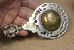 Ornate Silverplate Tea Strainer