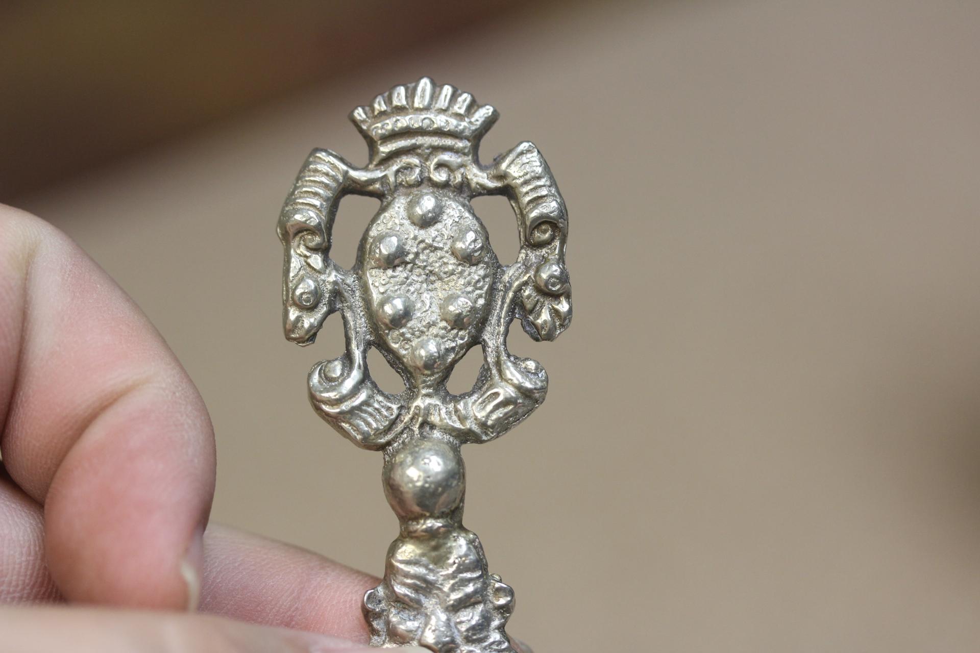 Ornate Silverplate Tea Strainer