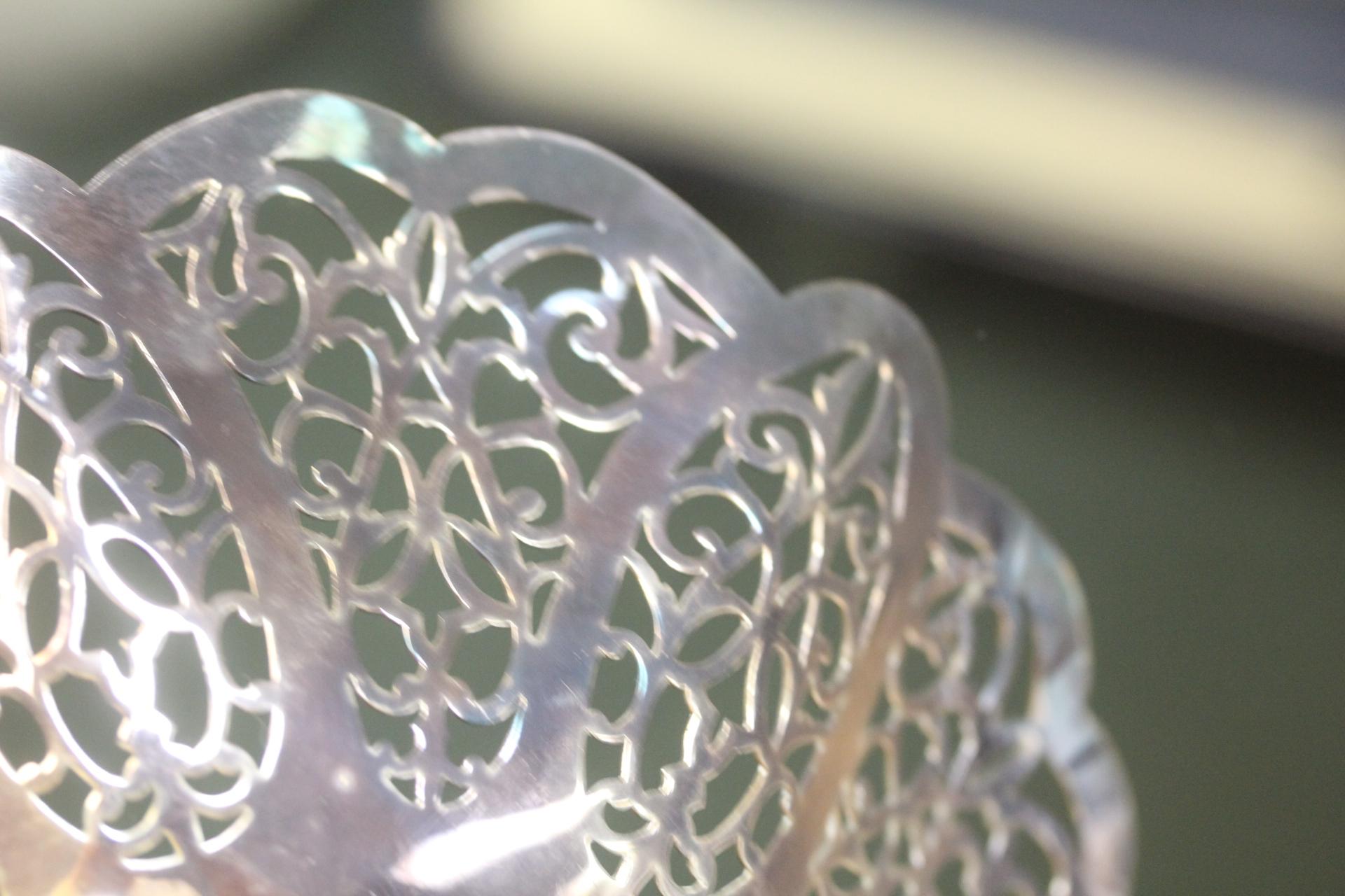 Reticulated Silverplate Thropy Bowl