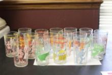 A Lot of 16 Jug Head Glasses