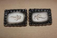 Set of 2 Japanese Kutani Small Dishes