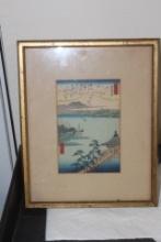 Vintage Framed Japanese Print