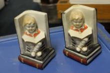 A Pair of Ceramic Book Ends