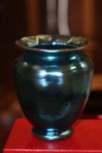 Aurene Art Glass Iridescent Vase