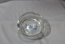 A Glass Advertising Ashtray